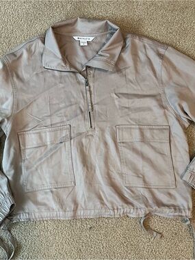 Athleta Women's Taupe Utility Quarter-Zip Anorak